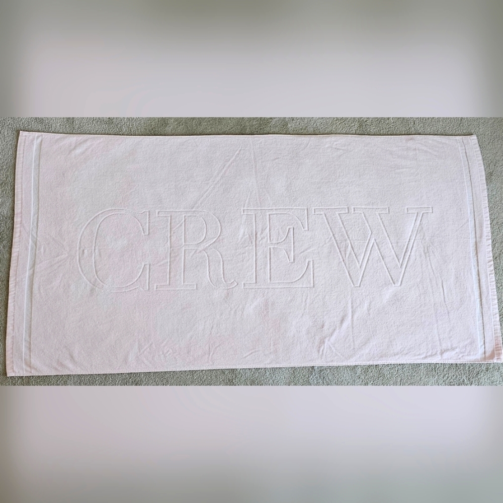 J Crew Beach Towel With Solid Jacquard Logo